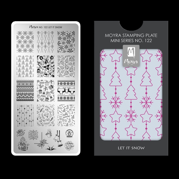 Let It Snow, MINI Stamping Plade NO. 122, Moyra (u)