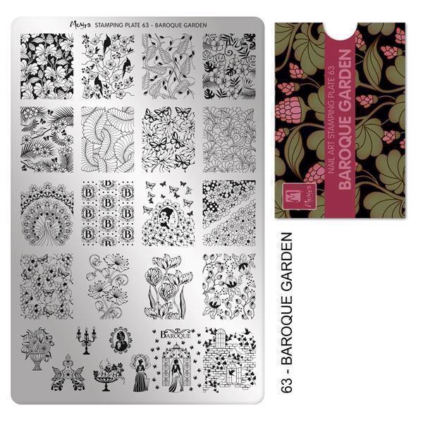 Baroque garden NO. 63 Moyra stamping plate