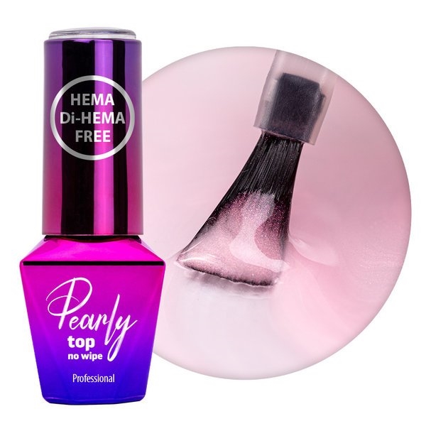 Daisy Pink, Gelpolish Topcoat med Perlemor effekt, Molly Lac